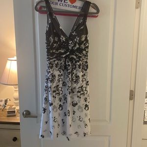 Black and white v neck dress